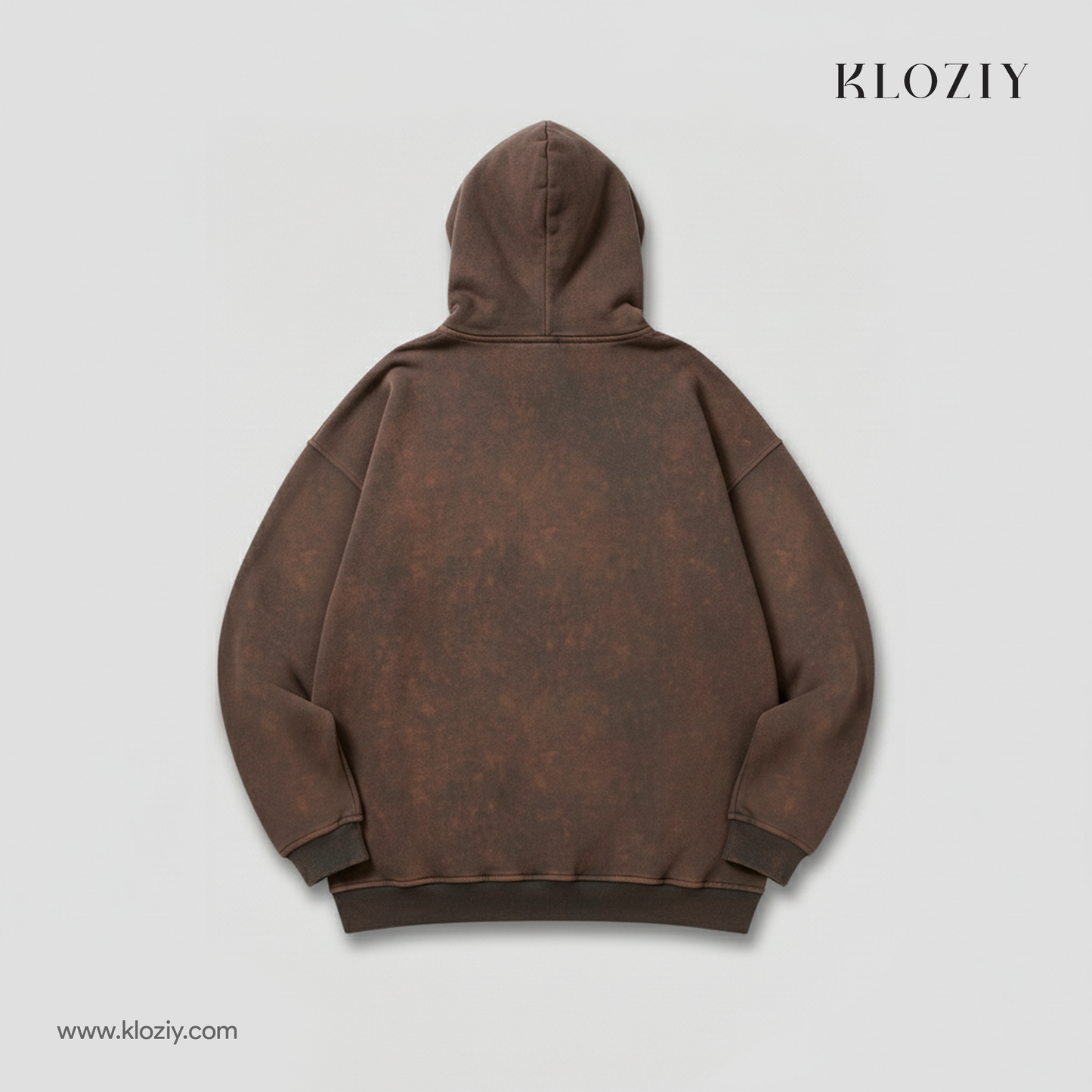 BronzeBlack Acid wash Oversized Hoodie