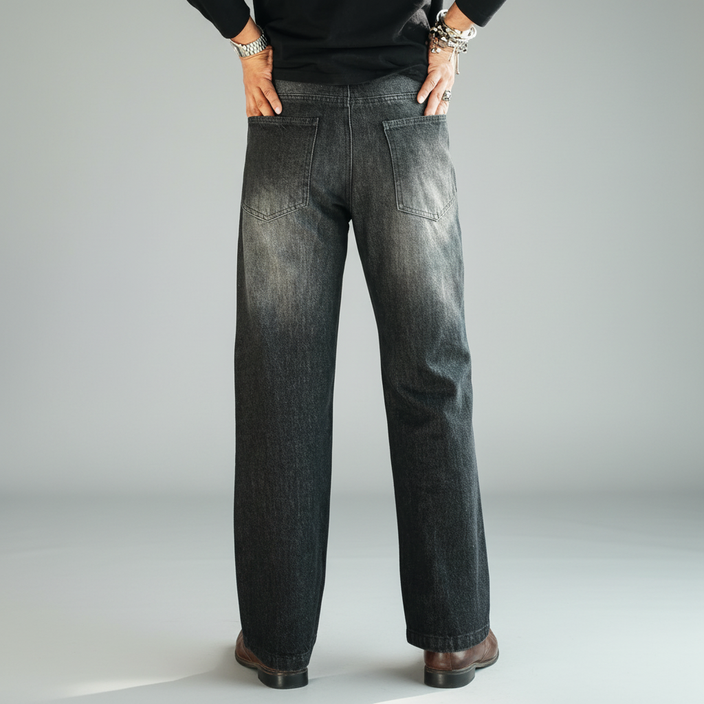 Faded Black Flare Jeans