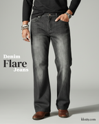 Faded Black Flare Jeans
